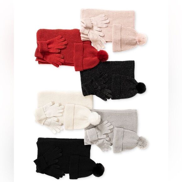 Style & Co Women's Waffle-Knit Shimmer Gloves, Created for Macy's - Picture 2 of 10